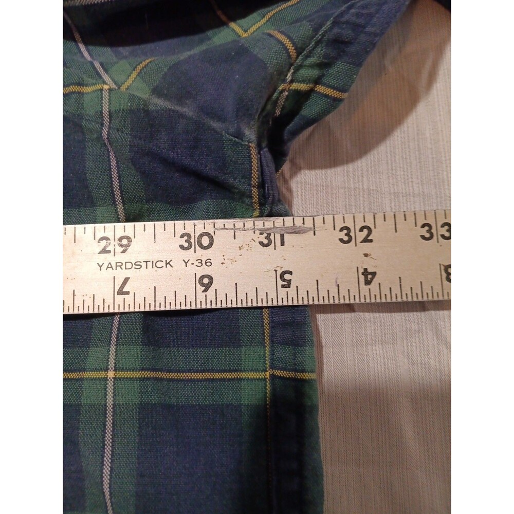Ralph Lauren Shirt Mens 3XB Green Blue Plaid Button Down Long Sleeve Big Tall - Picture 4 of 4